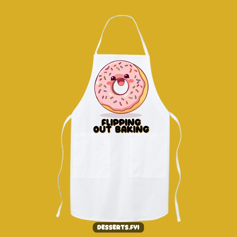Funny Baker's Apron: Donut Somersault Dessert Art Kitchen Gift