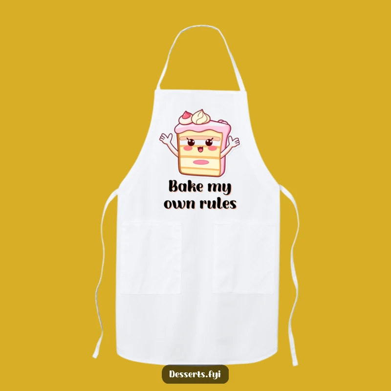 Funny Cake Slice Apron: Bake with Joyful Frosting Arms - Kitchen Fun!