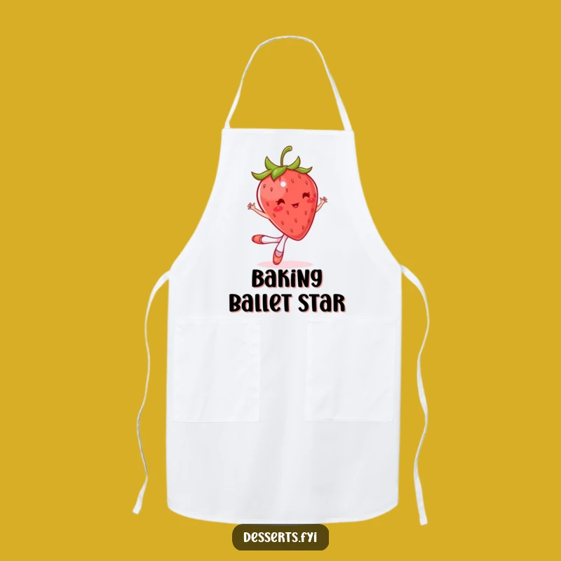 Funny Strawberry Ballet Apron: Hilarious Bouncing Dancer Kitchen Wear for Sweet Cooks