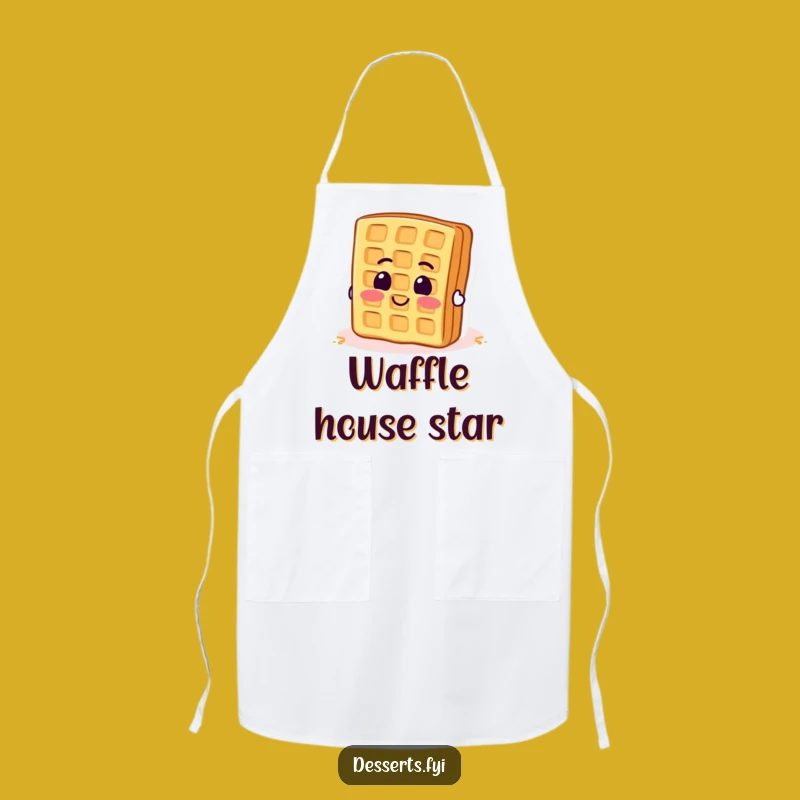 Funny Waffle Flipping Apron: Hilarious Enthusiastic Kitchen Wear for Breakfast Cooks