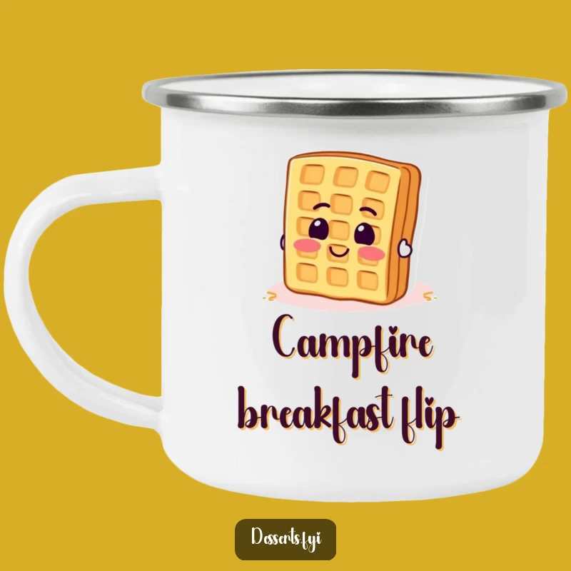 Funny Waffle Flipping Camping Mug: Hilarious Enthusiastic Drinkware for Morning Adventures