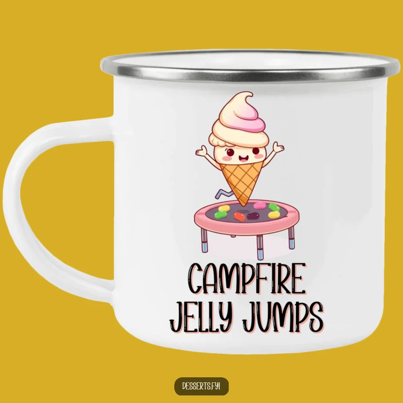 Funny Ice Cream Trampoline Camping Mug - Playful Outdoors