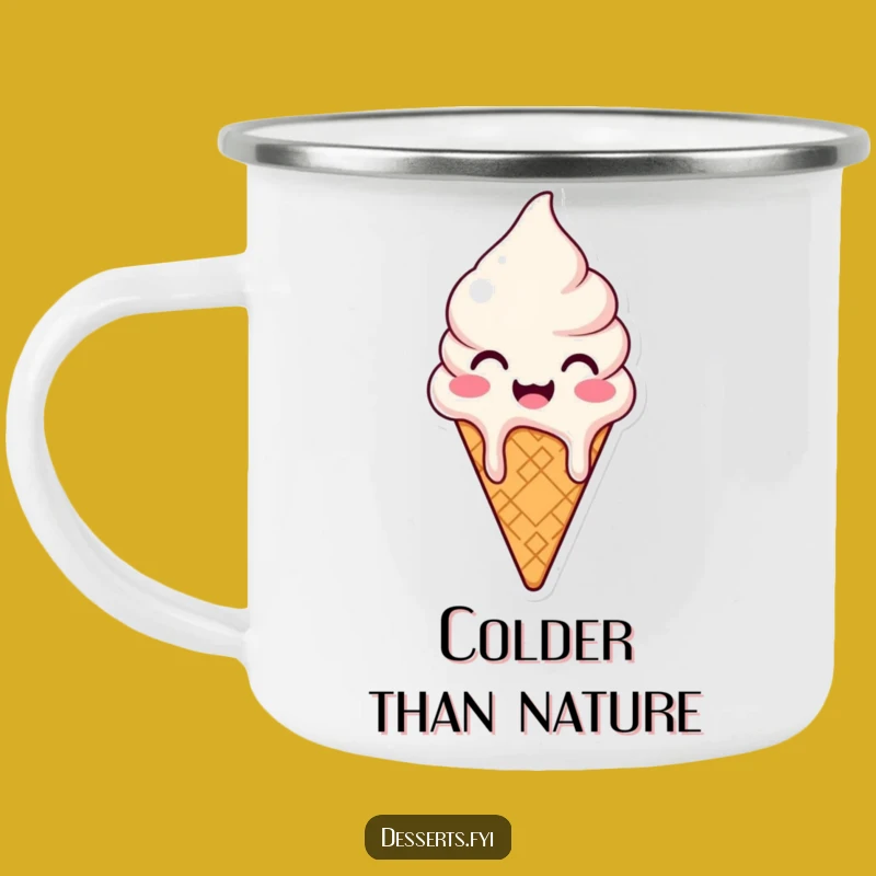 Durable Funny Ice Cream Cone Camping Mug: Stay Cool on Adventures