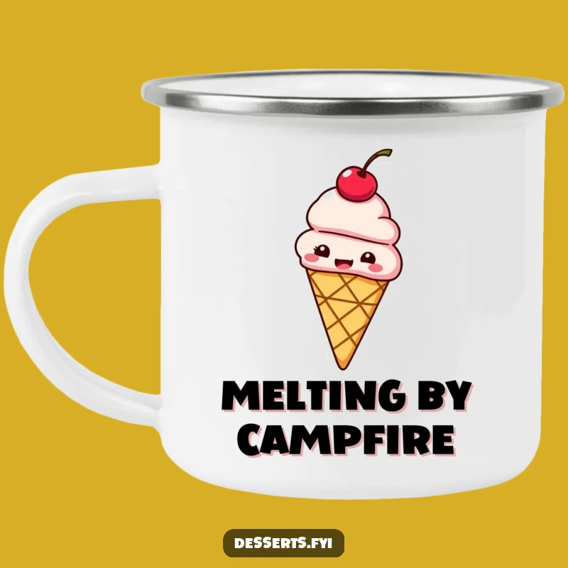 Funny Bouncing Ice Cream Camping Mug: Cool Sips Outdoors