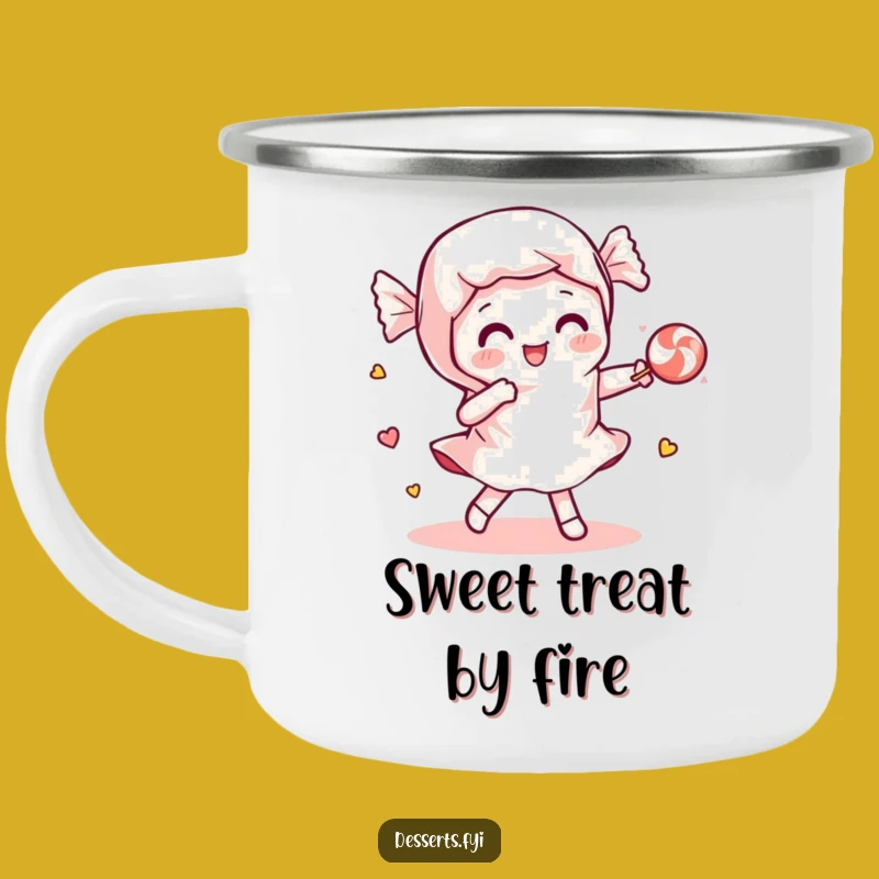 Funny Candy Dance Sweet Pair Camping Mug: Sweet Sips on Your Adventures!