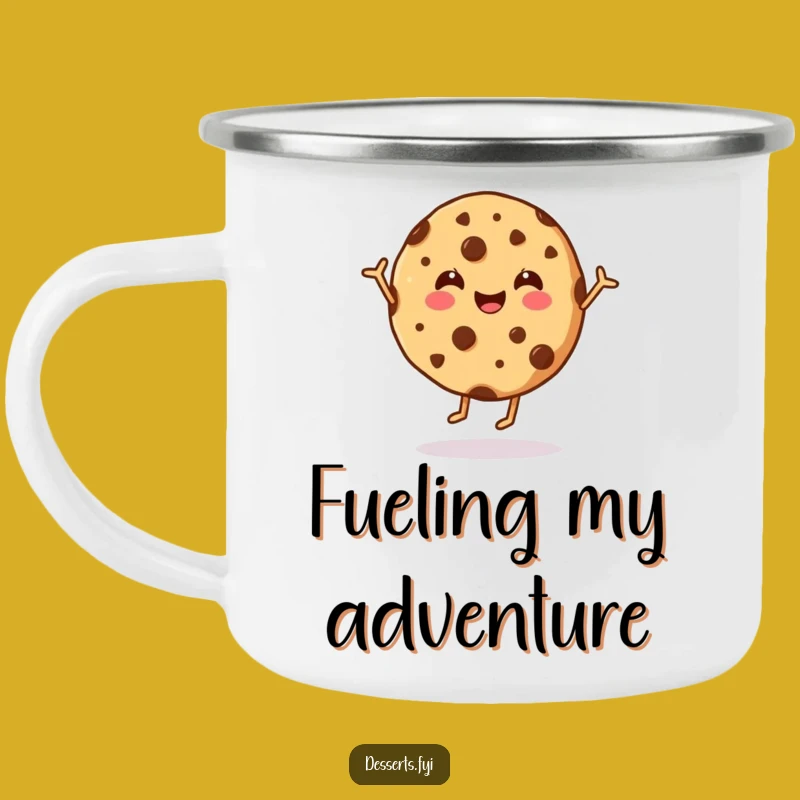 Funny Dancing Cookie Camping Mug: Adventure & Joy for Your Outdoor Sips!