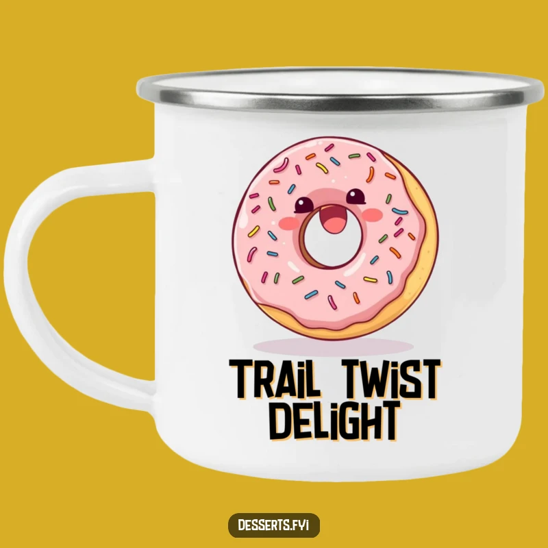 Funny Donut Camp Mug: Joyful Somersault Outdoor Gift