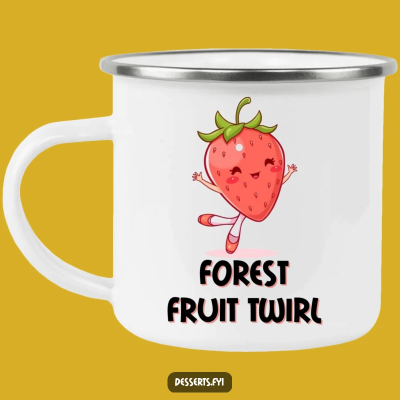 Funny Strawberry Ballet Camping Mug: Hilarious Bouncing Dancer Drinkware for Outdoor Fun