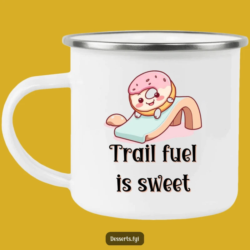 Funny Donut Slide Camping Mug: Gleeful Outdoor Gift for Sweet Adventures