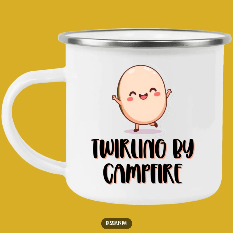 Funny Macaron Campfire Mug: Enjoy Your Brew with Sweet Parisian Pastry Humor