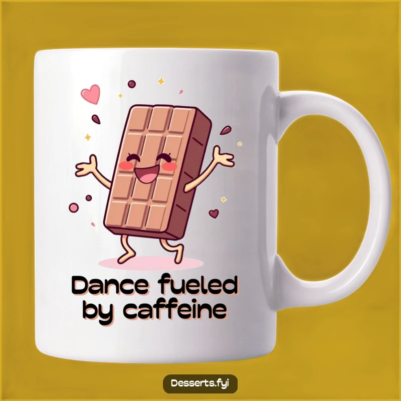 Funny Chocolate Bar Mug: Dance with Joy, Perfect Sweet Treat Gift