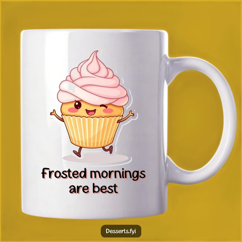 Funny Skipping Cupcake Mug: Hilarious Treat for Sweet Laughs