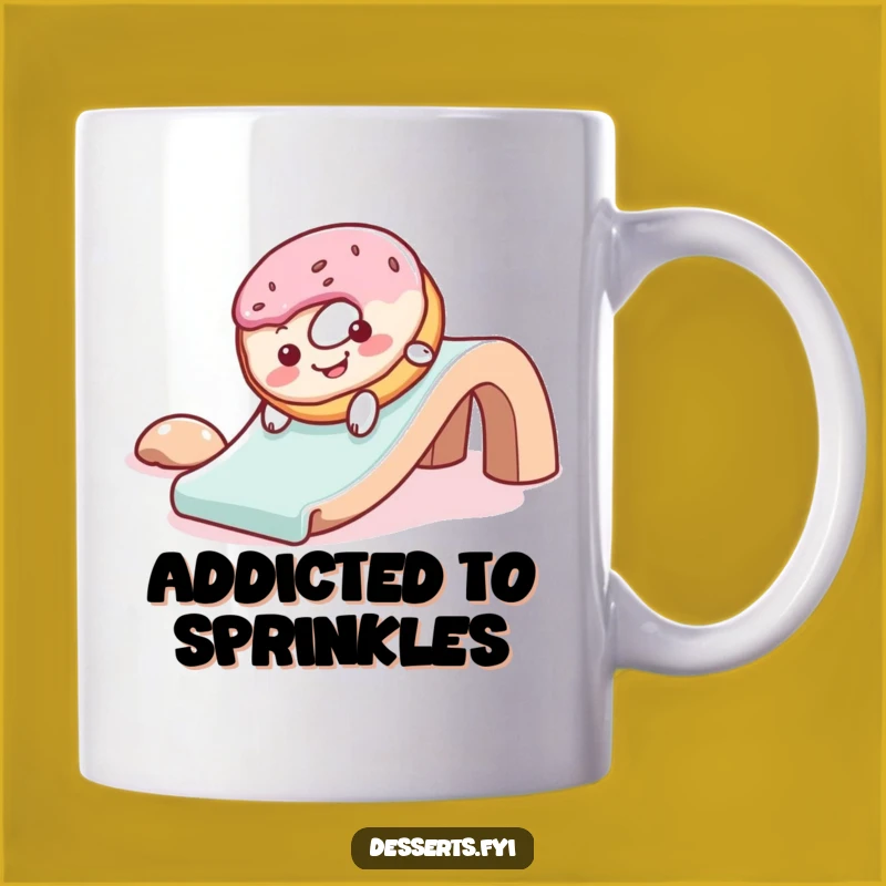 Funny Donut Slide Mug: Gleeful Treat Gift for Someone Who Loves Fun