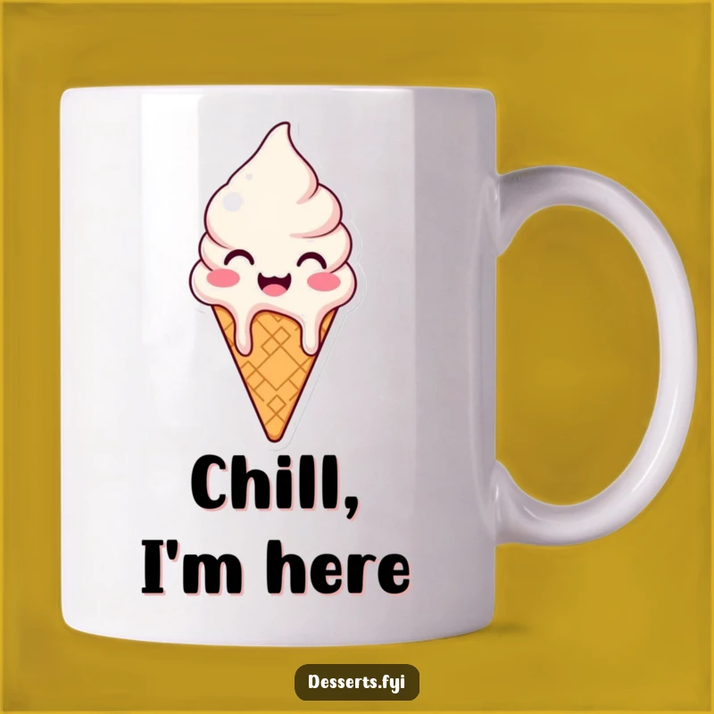 Funny Ice Cream Cone Mug: Melting with Happiness is a Cool Funny Gift