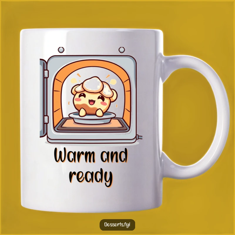 Funny Pie Mug: Delighted Character's Oven Peek for Bakery Lovers