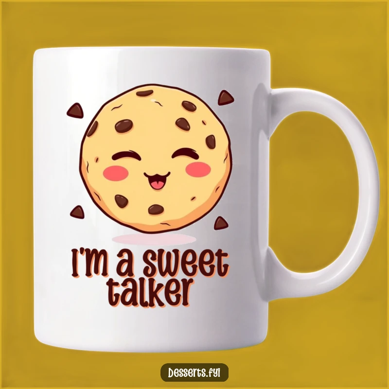 Funny Winking Cookie Chocolate Chip Mug, A Hilarious Treat Gift for Dessert Lovers