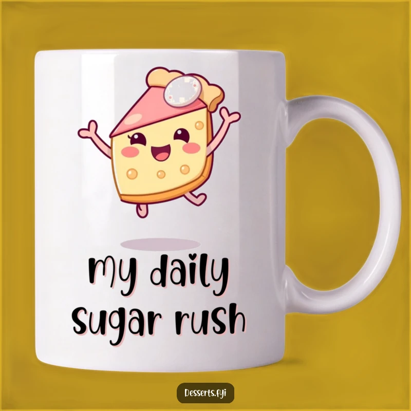 Funny Pie Slice Leap Mug: A Cheerful Treat For Your Morning Coffee, A Hilarious Gift Idea