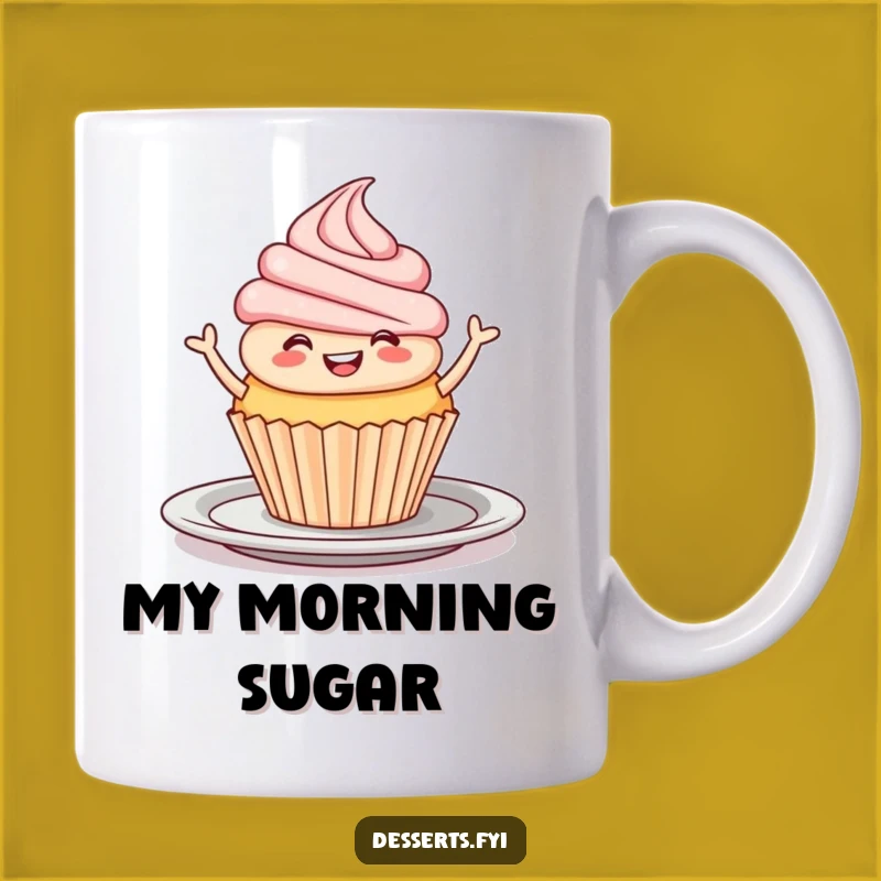 Funny Cupcake Jig Mug: Joyful Dessert Art Gift for Sweet Lovers