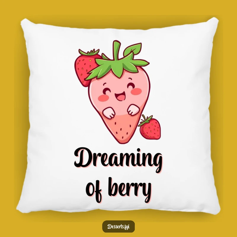 Cozy Funny Strawberry Pillow: Snuggle Up with Sweetness, A Perfect Funny Decorative Accent