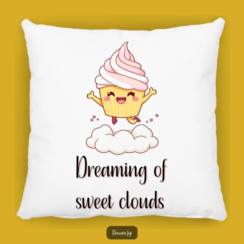 Funny Cupcake Comfort Pillow: Add Sweet Charm and Dessert Humor to Your Space