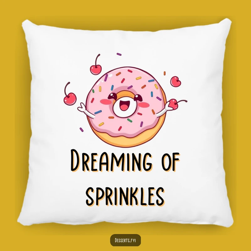 Funny Donut Character Juggling Pillow - Cozy Comedic Comfort