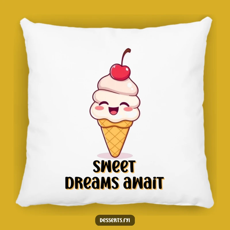 Funny Ice Cream Cone Pillow: Cozy Comfort with a Giggling Delight!