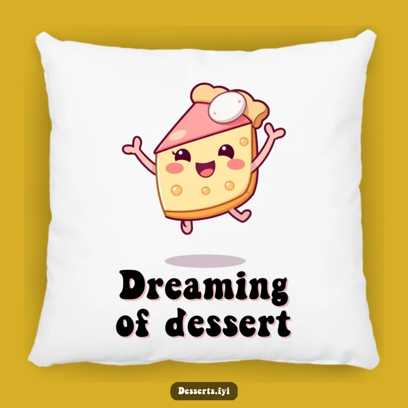 Funny Pie Slice Leap Pillow: Snuggle Up With Happiness, A Comfy Funny Accent Gift