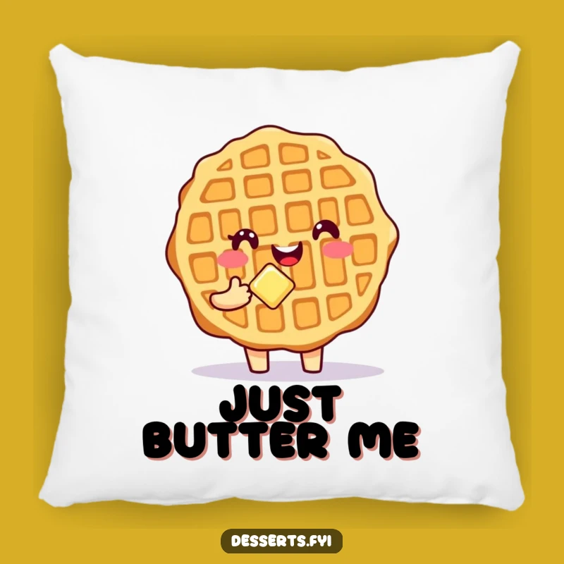Funny Waffle Character Pillow: Cuddle Up with Breakfast-Themed Comfort and Humor