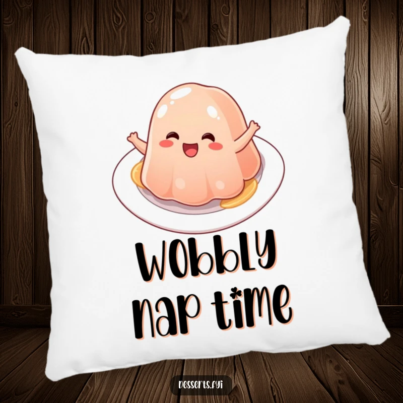 Funny jelly pillow, a cute character bouncing with delight, offering comfort and a dose of jiggly cheer.