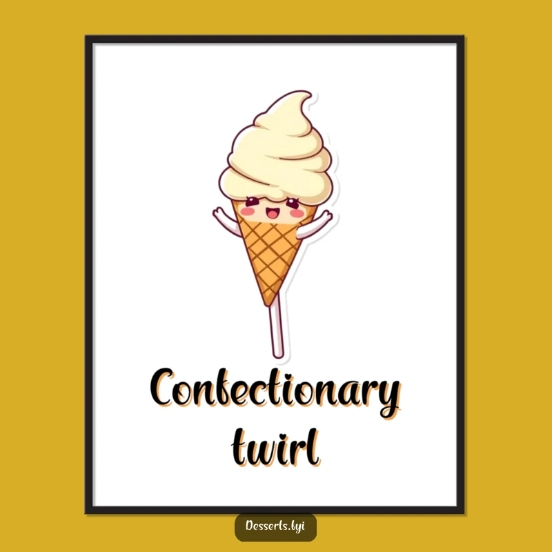 Funny Ice Cream Lollipop Digital Art: Instant Sweetness for Your Walls