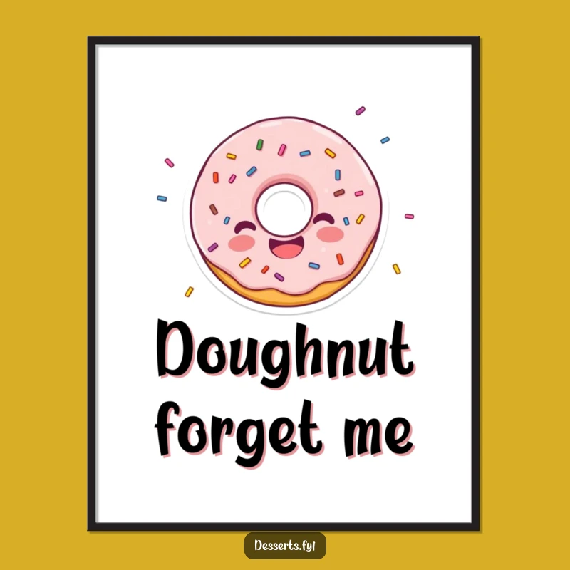 Funny Donut Character Digital Art: Sprinkle Joyful Decor Instantly