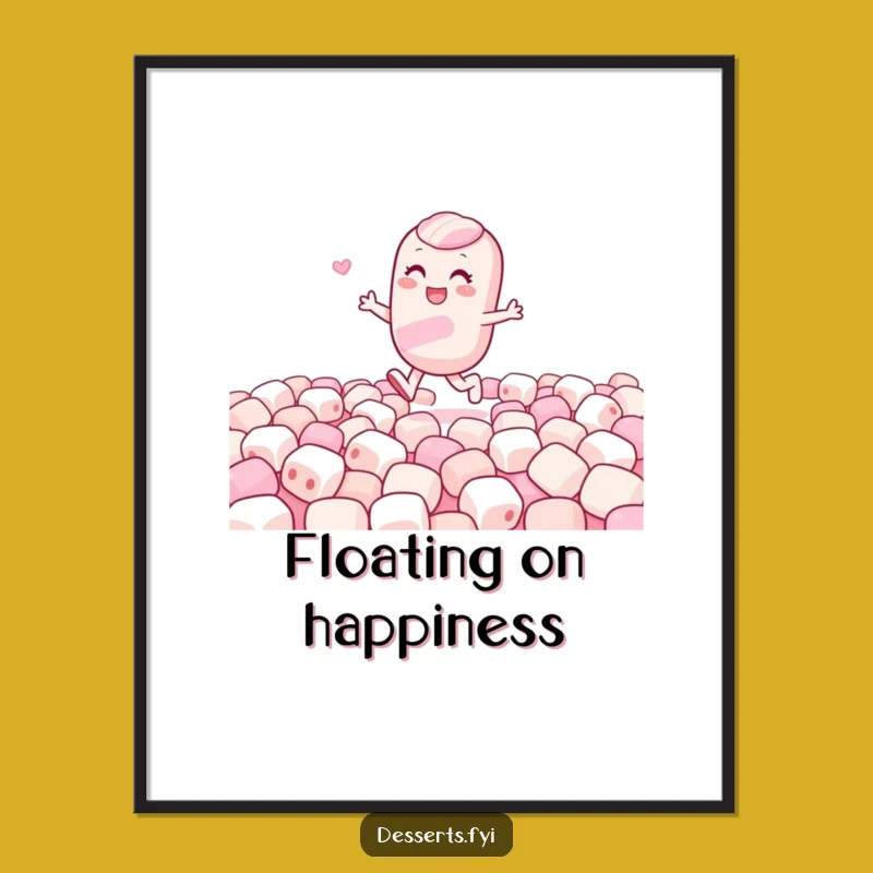 Funny Candy Jumper Digital Art - Gleeful Marshmallow Scene, Perfect Funny Gift Download