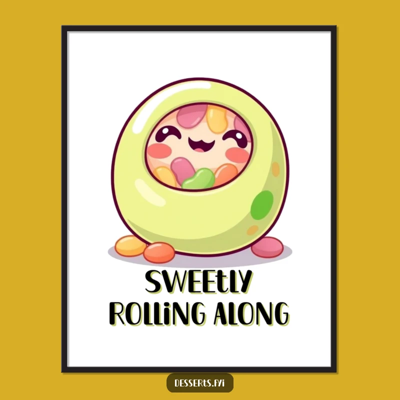 Funny Jelly Bean Digital Print: Instant Joy and Sweet Vibrancy