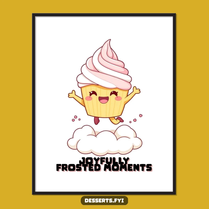 Funny Dessert Delight Digital Print: Instantly Add Sweet Humor and Cupcake Fun