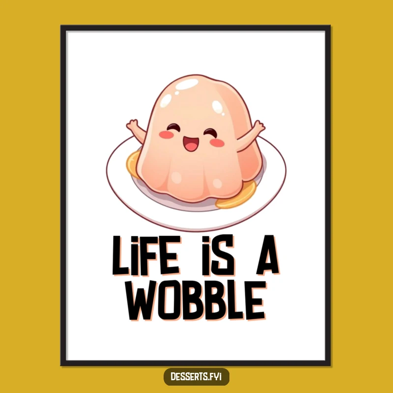 Funny Wobbly Jelly Digital Art: Bounce Print - Unique Funny Gift