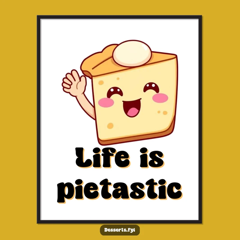 Funny Pie Slice Digital Print: Instant Joy and Dessert Delight