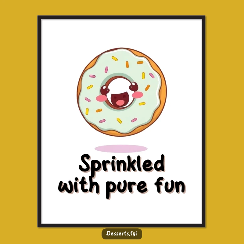 Funny Donut Somersault Digital Art: Instant Fun for Your Walls