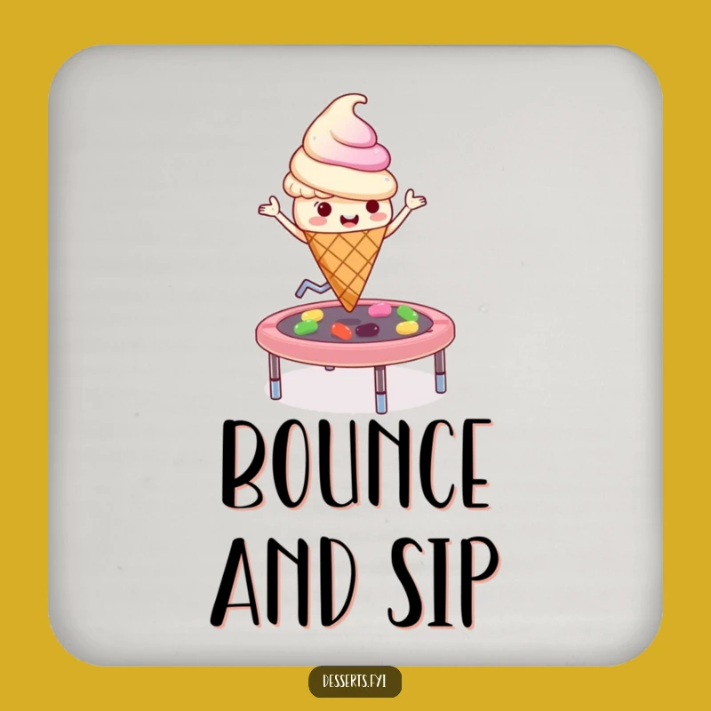 Funny Ice Cream Trampoline Coaster - Protect Surfaces with Fun