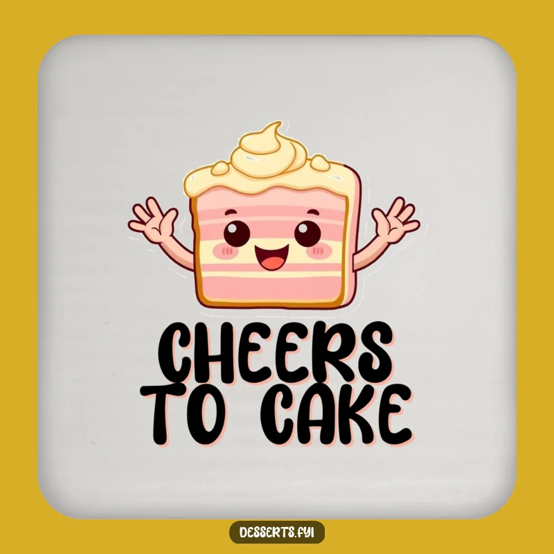 Funny Waving Cake Coasters: Protect Surfaces with Sweet Style