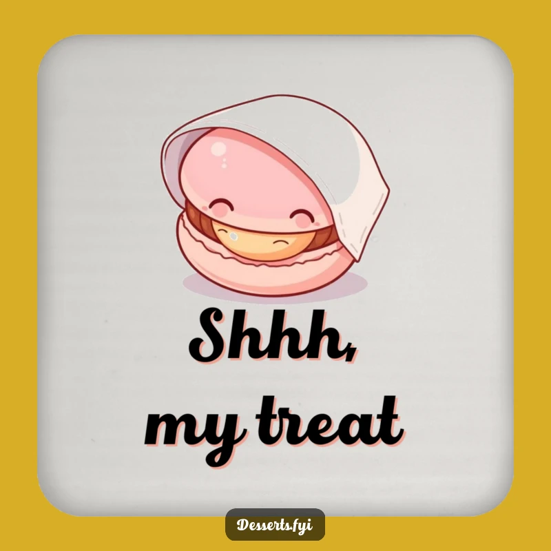 Funny Macaron Table Coaster: Protect Surfaces with a Curious Pastry, Great Funny Gift