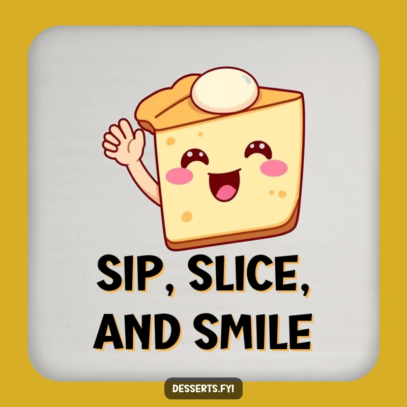 Funny Pie Slice Coaster: Protect Surfaces with Dessert Charm