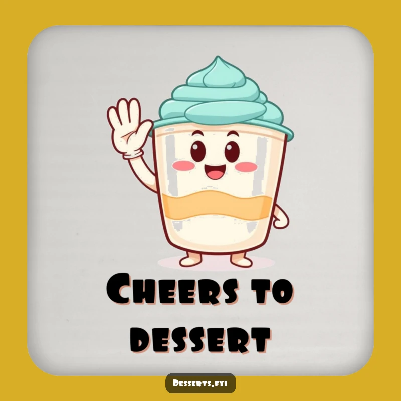 Funny Pudding Cup Coasters: Protect Your Table with Sweet Style, A Charming Funny Gift Set