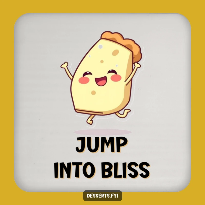 Funny Pie Leap Coaster: Protect Surfaces with Sweet Fun!