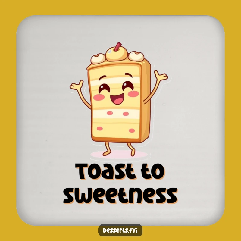 Funny Cake Dance Coasters: Protect Your Table with Sweet Style, A Fun Funny Gift Set