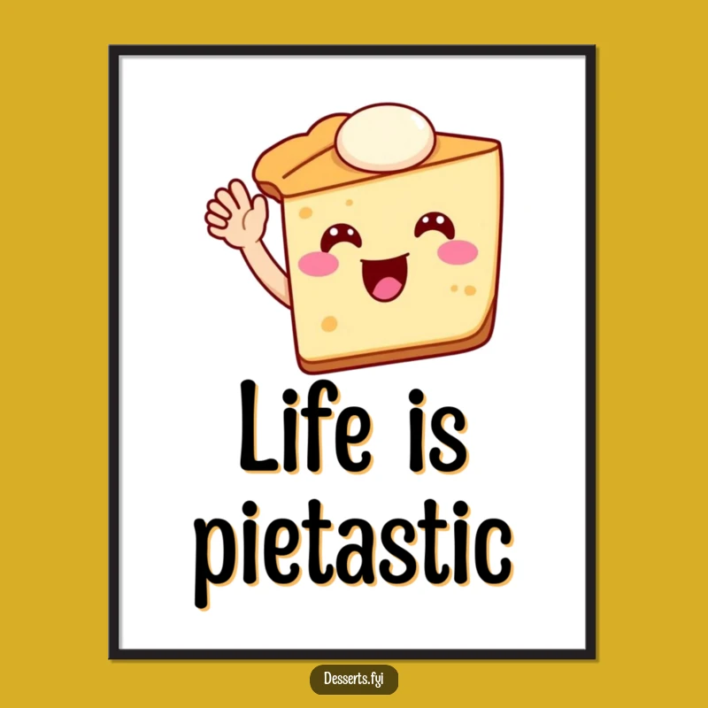 Funny Pie Slice Poster: Decorate with Delightful Dessert Humor
