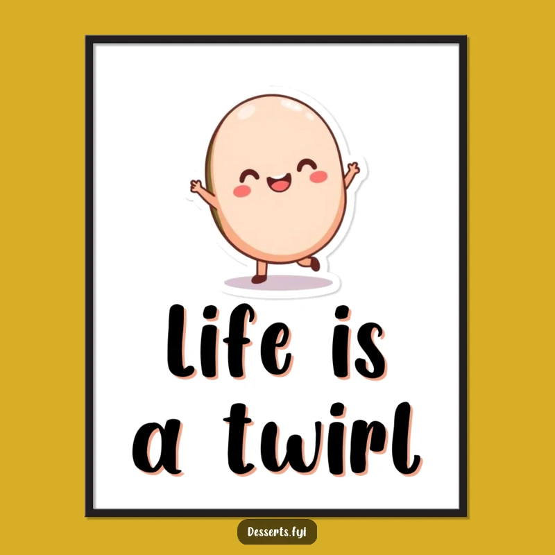 Funny Macaron Dance Poster: Bring Parisian Flair and Sweet Humor to Your Walls