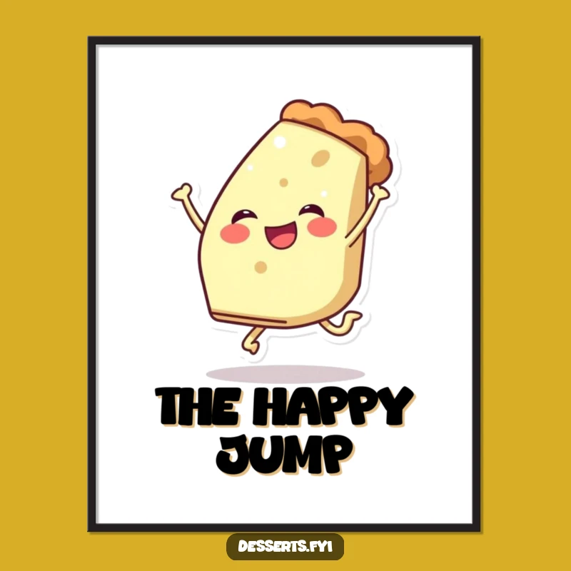 Funny Pie Leap Poster: Hilarious Wall Art for a Sweet and Cheerful Space!