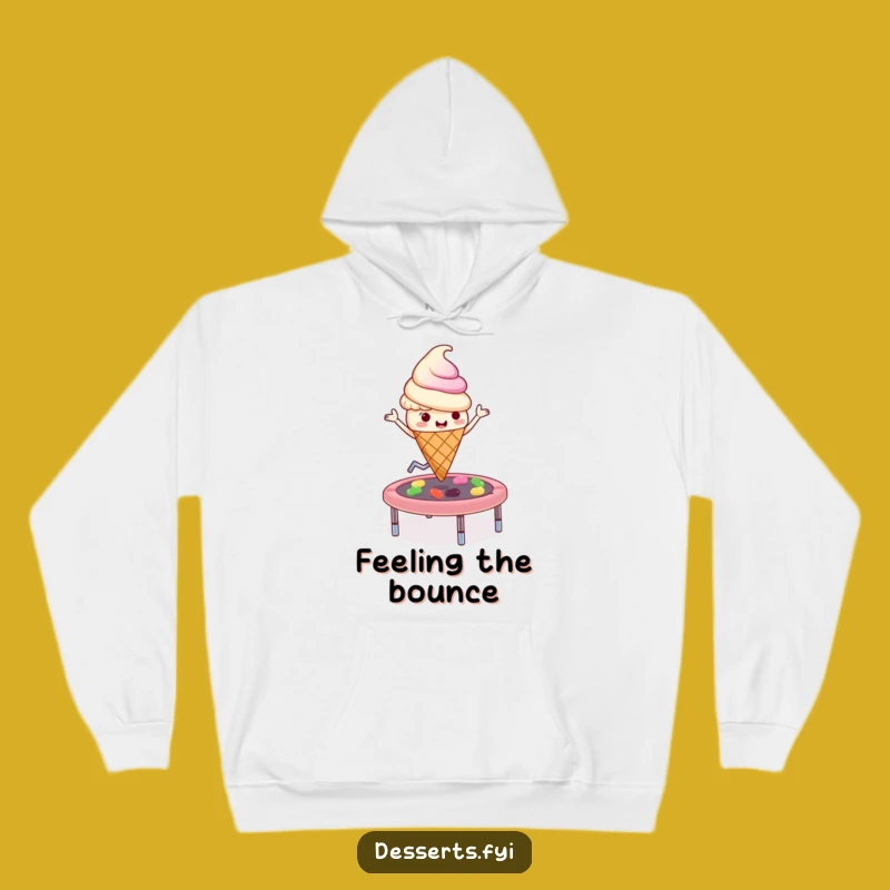 Cozy Funny Ice Cream Trampoline Hoodie - Warm & Playful
