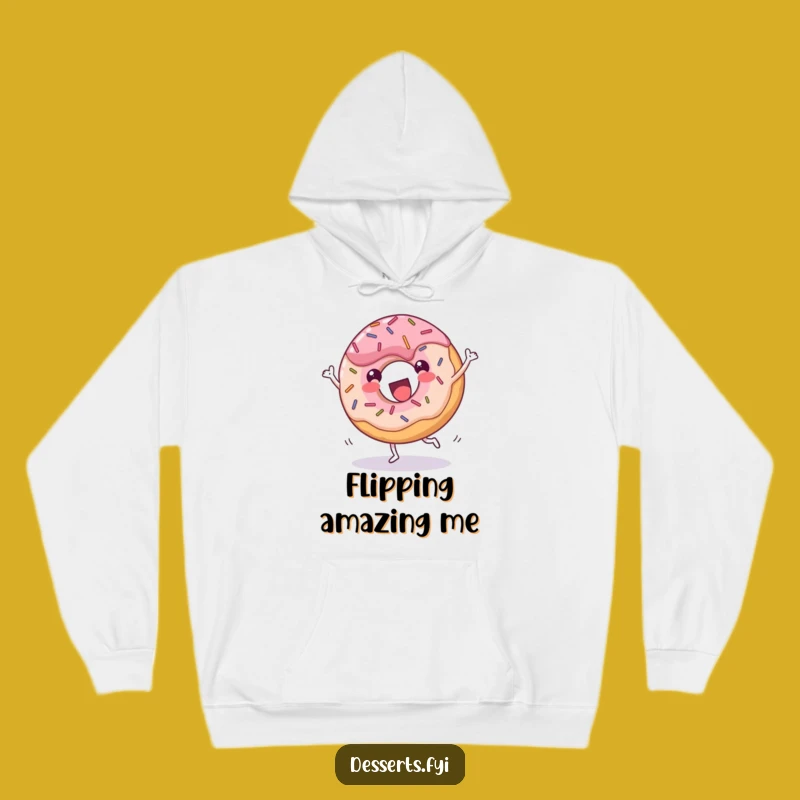 Funny Donut Cartwheel Hoodie: Cozy & Deliciously Joyful Comfort!