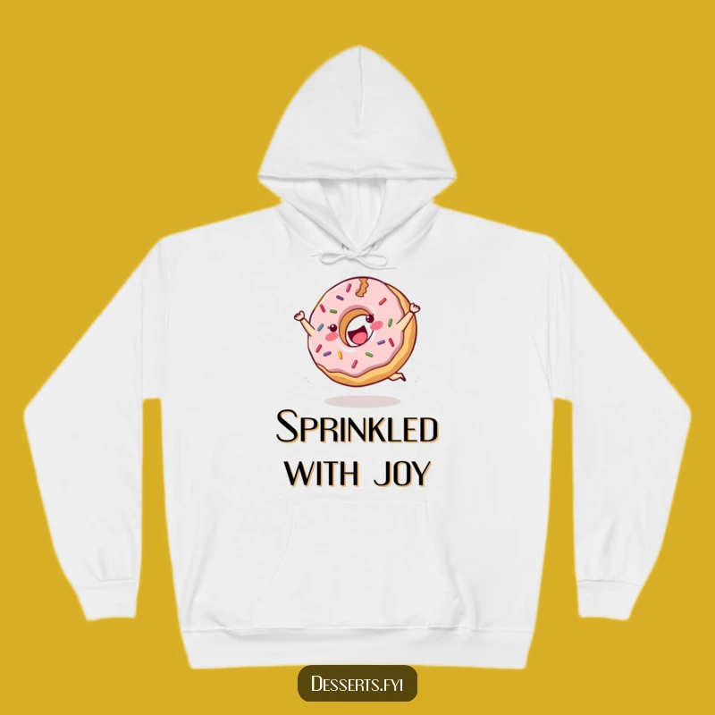 Funny Cartwheeling Donut Hoodie: Cozy Up with Sprinkled Fun